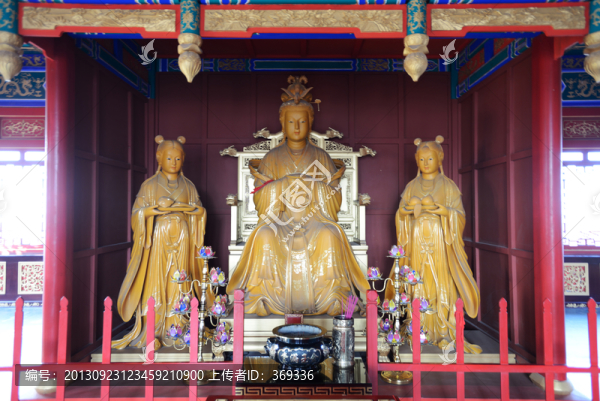三仙山蓬萊仙島麻姑塑像