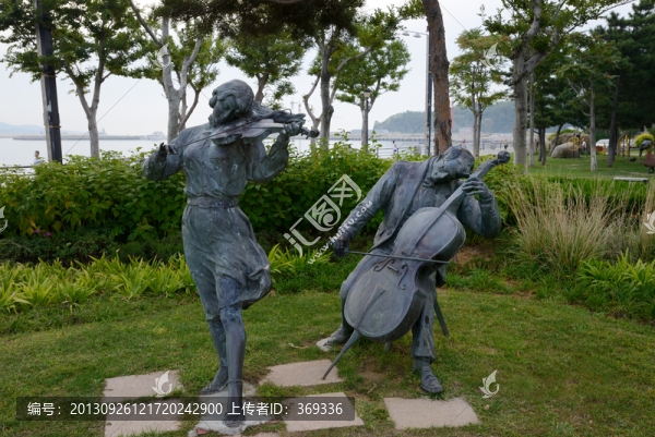威海幸福公園銅雕像