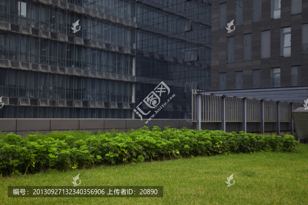 樓頂草坪玻璃幕墻