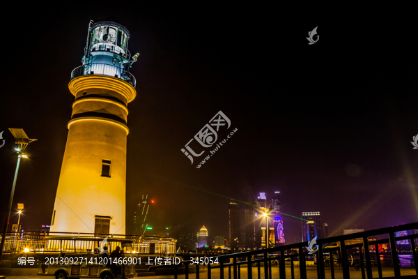青島情人壩燈塔,夜景