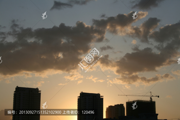 城市落日風(fēng)景