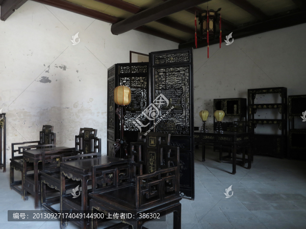 鞏縣康百萬莊園室內(nèi)擺設(shè)