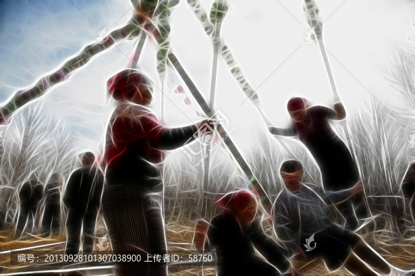 俄羅斯族小村秋千,電腦畫