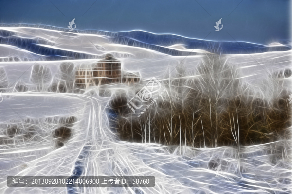 冬野即景,電腦抽象畫