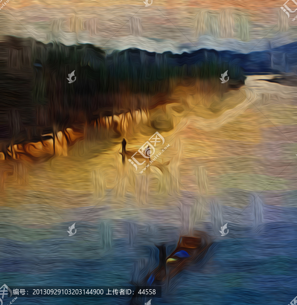 捕魚,撒網,無框畫