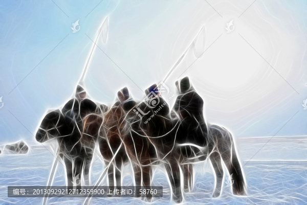 草原風(fēng)雪行,電腦抽象畫