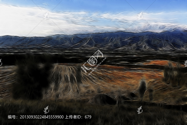 抽象畫,,,田園風光