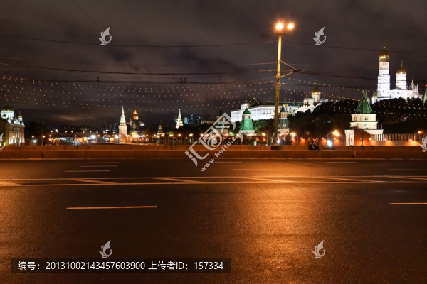 夜色莫斯科城市風光