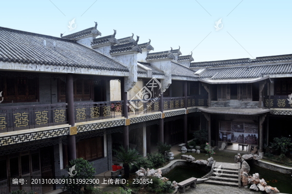 徽派建筑,實(shí)木樓房