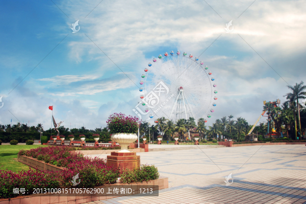 公園,園林,摩天輪