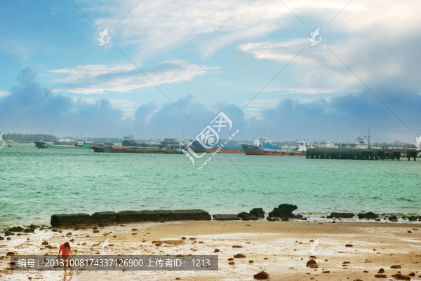 沙灘,海洋