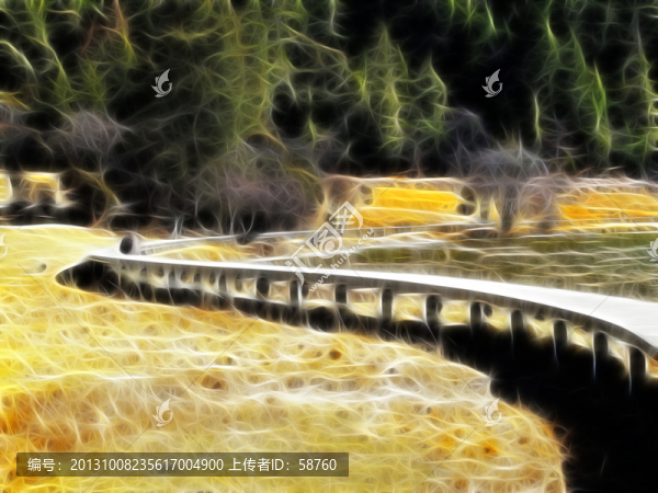 草甸棧道,電腦畫
