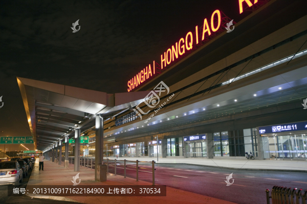 虹橋火車站,交通樞紐,夜景