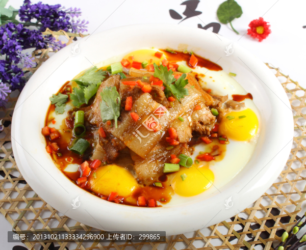 五花肉蒸蛋