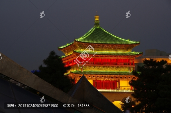 陜西西安鐘樓夜景