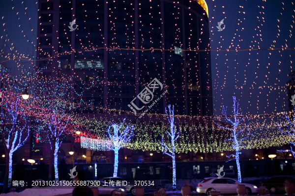 藍色港灣夜景,霓虹燈,滿天星