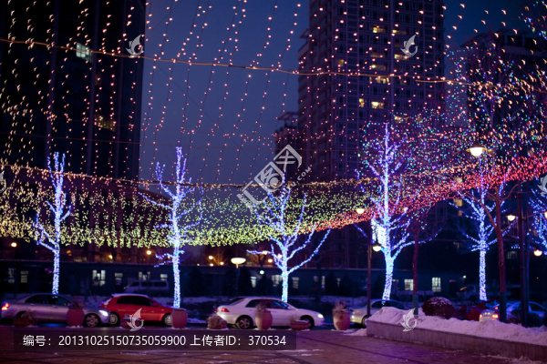 藍色港灣夜景,霓虹燈,滿天星