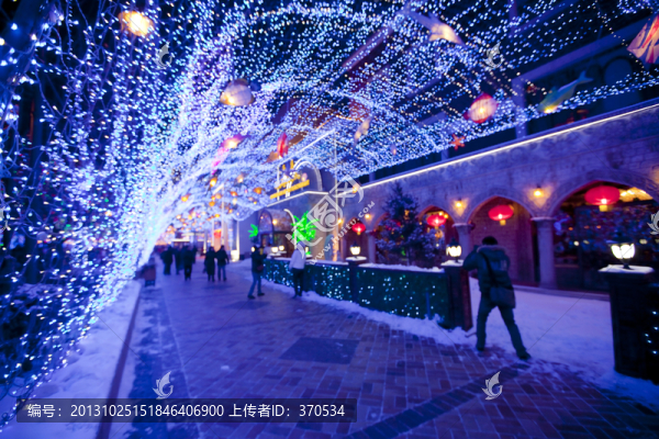 藍(lán)色港灣夜景,,休閑社區(qū),現(xiàn)代