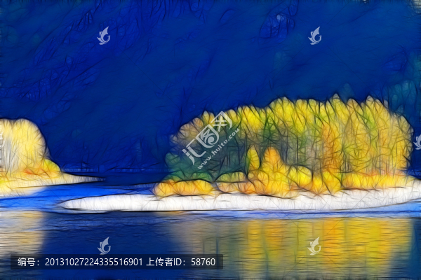 小島秋色,電腦畫