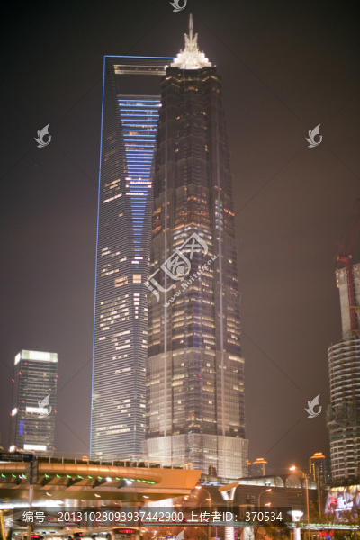 上海,陸家嘴,夜景,金茂大廈