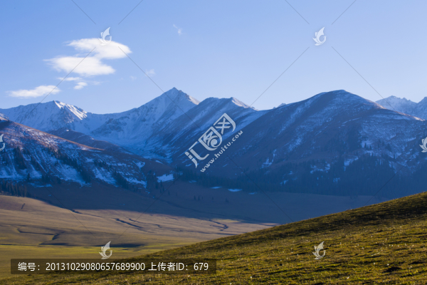 雪山,,草原