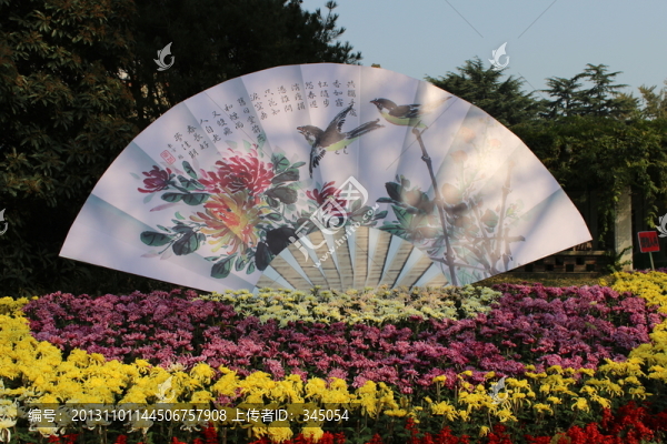 菊花展,大折扇