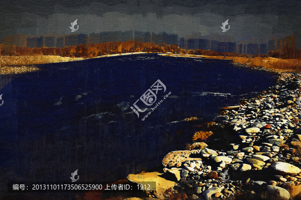 裝飾畫,一條大河