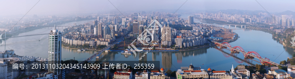 柳州風光俯拍全景