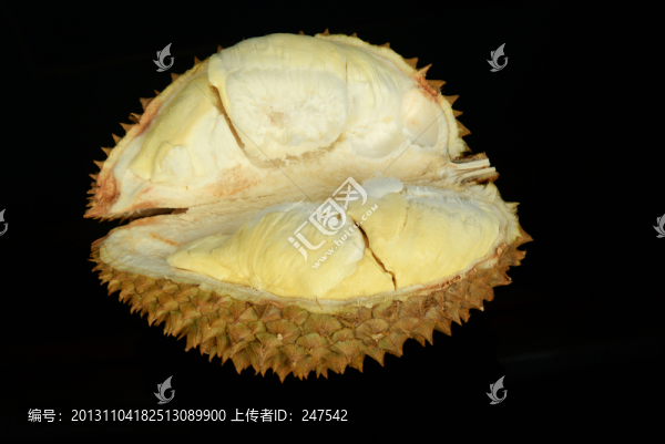 打開的榴蓮