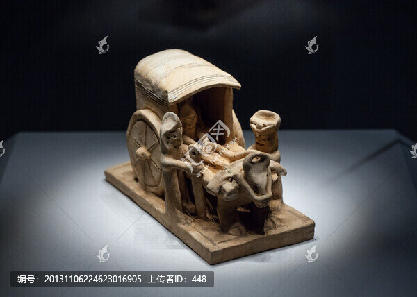 牛車人物瓷俑