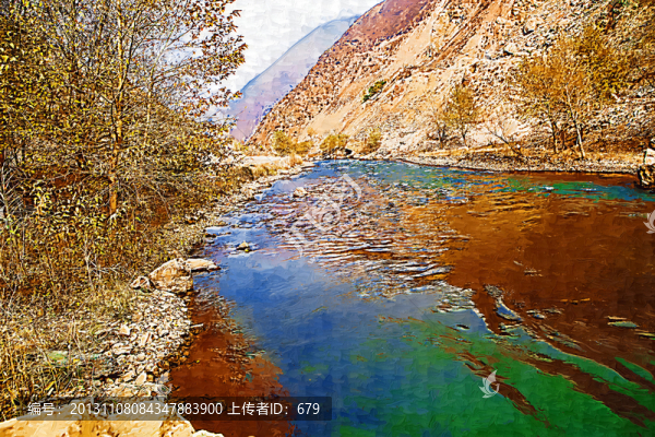 裝飾畫,,,小溪