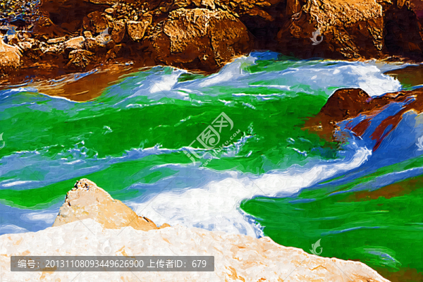 裝飾畫,,水流