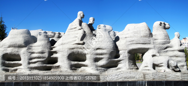 旅蒙商駝隊(duì),雕塑
