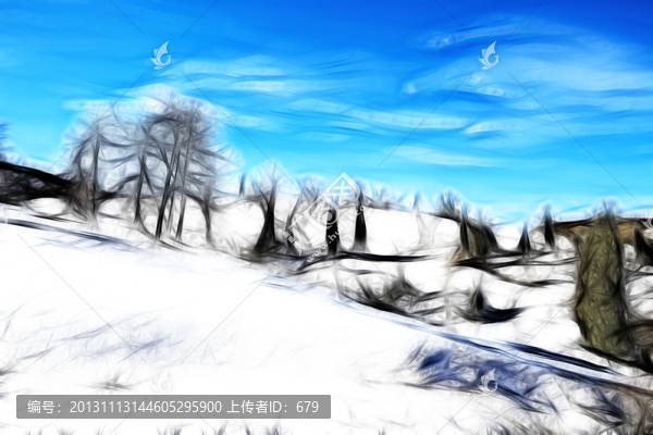 裝飾畫,,森林雪景