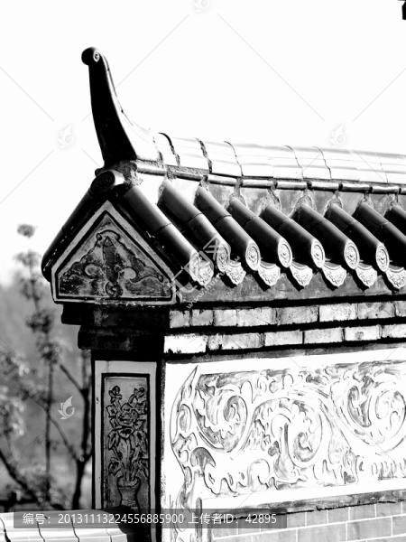 古建筑,黑白