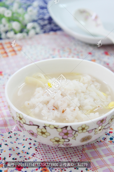 豆芽紅米粥