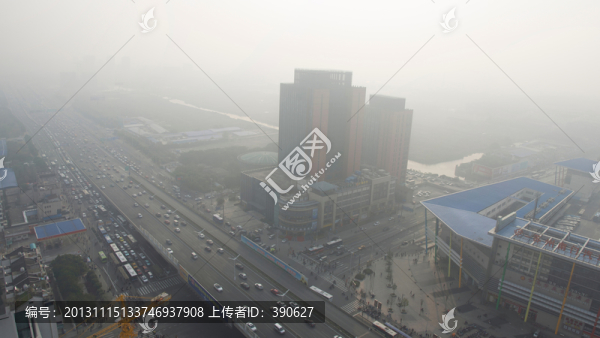霧霾下的蘇州