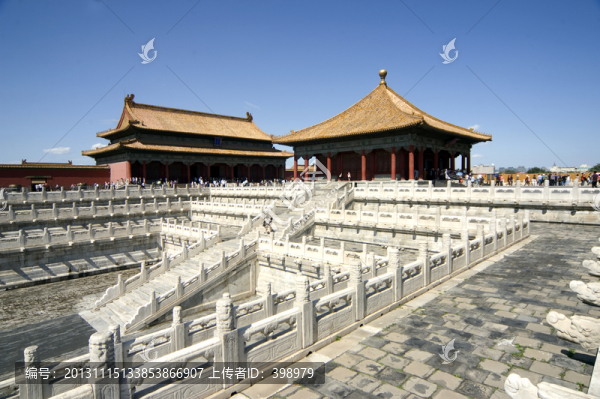 北京故宮保和殿和中和殿
