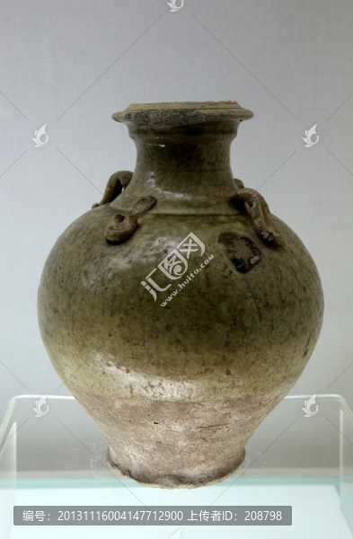 隋,青瓷四系罐