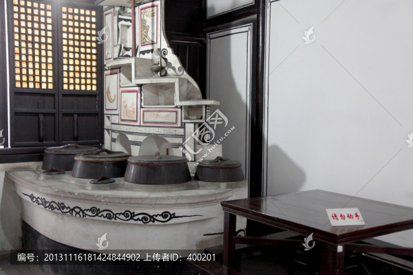 烏鎮(zhèn)茅盾紀(jì)念館廚房灶臺(tái)內(nèi)景