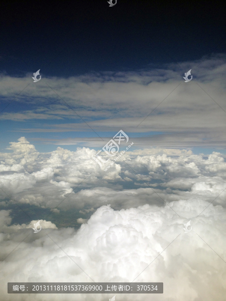 云海,航拍,,天空