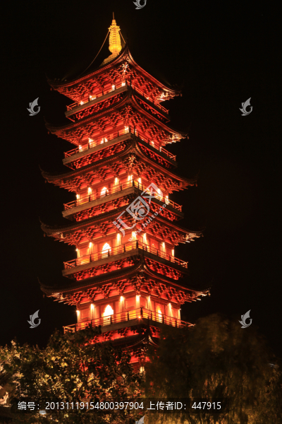 烏鎮(zhèn),白蓮塔,夜景