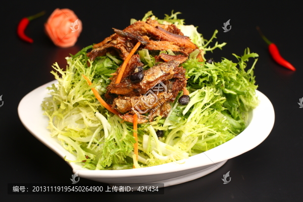 豆豉鯪魚拌苦菊