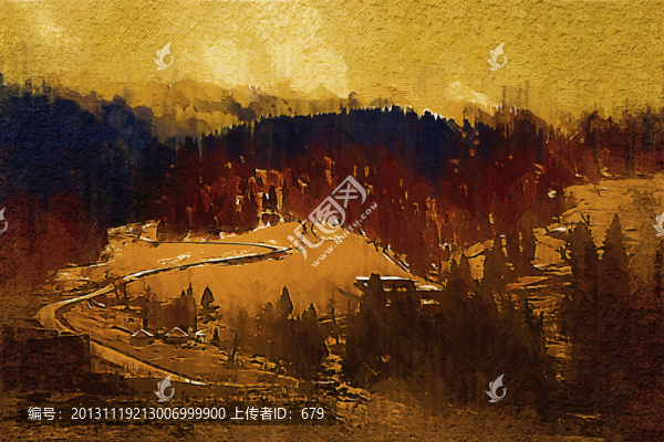 風(fēng)景裝飾畫,,油畫