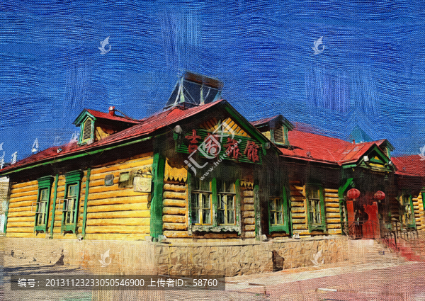 歐式建筑,電腦油畫(huà)-匯圖網(wǎng) www.fosd68.com 歐式建筑,電腦油畫(huà)