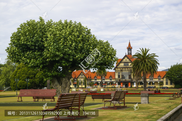 新西蘭北島羅托魯阿城市公園風(fēng)景