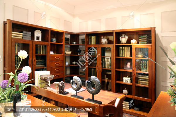 原木書柜