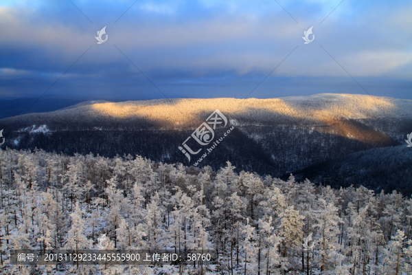 雪嶺夕照