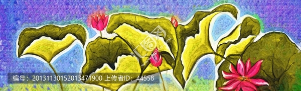 荷花,抽象畫