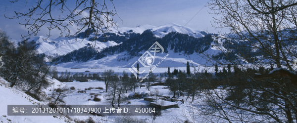 天山冬季,唐布拉冬景,冰雪旅游